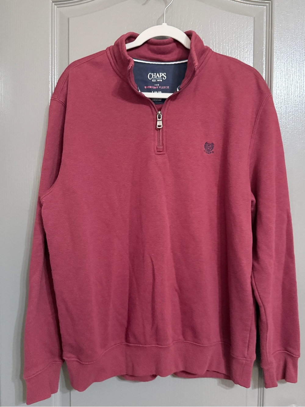 Chaps Men’s Burgundy Half-Zip Pullover Sweater